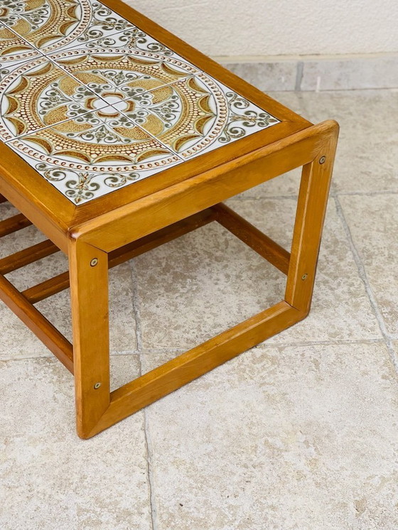 Image 1 of Scandinavian coffee table in teak and ceramic, 1960