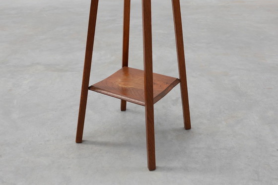 Image 1 of Art Deco hohe Eichenholzkonsole oder -sockel, Frankreich 1920er Jahre