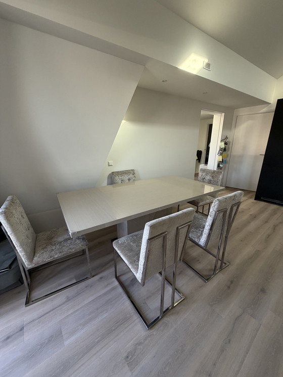 Image 1 of Massif wood dining table with 6 chairs 