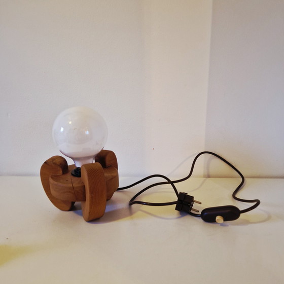 Image 1 of Vintage Lamp Danish Lamp 70s Pine