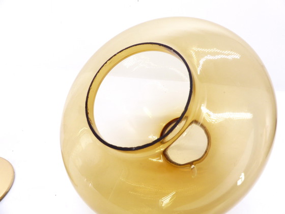 Image 1 of Bougeoir Scandinave Hans-Agne Jakobsson Modèle Claudia L10227, Verre Jaune Ambré, Markaryd - 1960