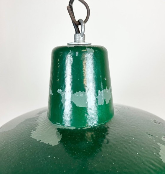 Image 1 of Green Industrial Factory Pendant Lamp, 1960s