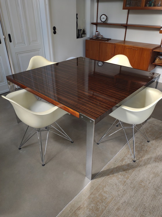 Image 1 of Table Liko Ebony With Heavy Chrome Legs From The Brand Desalto
