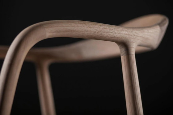 Image 1 of Artisan Neva Chairs Walnut Matte Lacquer ICM Zenith Leather