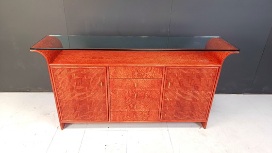 Image 1 of Buffet vintage en rotin, 1970