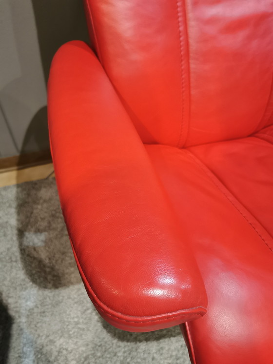 Image 1 of Ekornes Stressless Chair, Mod. Wing, Size M, With Hocker.