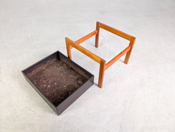 Image 1 of Fioriera di metà secolo, contenitore per piante in teak, vaso per fiori, fioriera