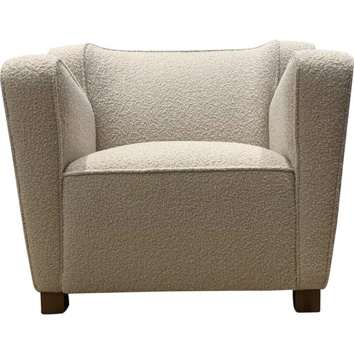 Vintage Art Deco fabric armchair