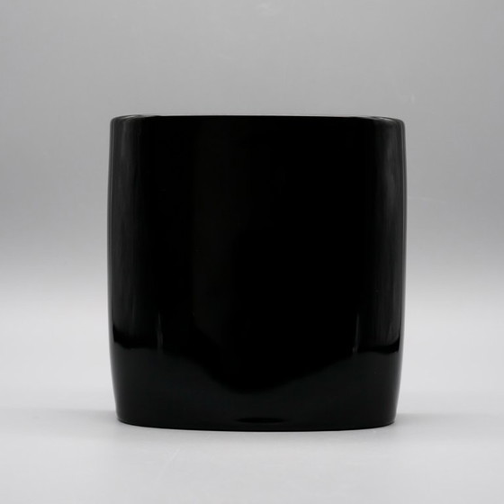 Image 1 of Rosenthal Studio-Line “Owl” Vase Wolf Karnagel 60s Porcelaine Noire Modernism