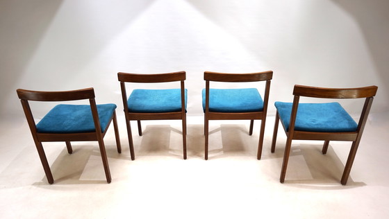 Image 1 of Asko Finland Set di 4 sedie da pranzo Tectonia di Jussi Peippo, 1960