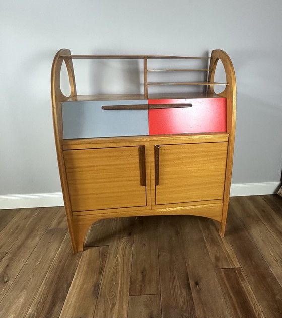 Image 1 of Unique piece crafted by a master cabinetmaker: Mid-Century secretary desk (teak & mahogany)