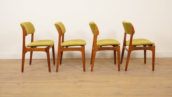 Image 1 of 4 x Dining Chairs | Erik Buch | Model 49 | Rosewood | Newly upholstered