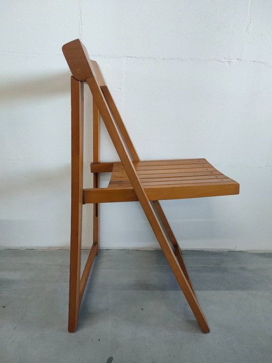 Image 1 of Set van 2 vintage Aldo Jacober model Trieste stijl jaren 60 'caned'houten stoelen