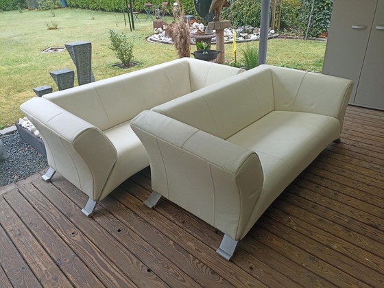 Image 1 of 2 Ledersofas des Designers „Rolf Benz“ Typ 322. Wunderschöner Zustand!