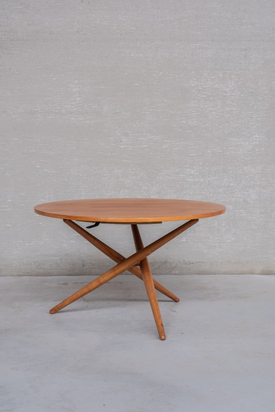 Image 1 of Seltener, verstellbarer Movex-Tisch von Jürg Bally, frühe 1950er Jahre