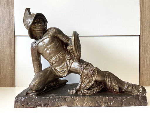 Ungewöhnliche Skulptur, signiert von WILLIAM MAROTTA, Original aus den USA von 1969, Gladiator