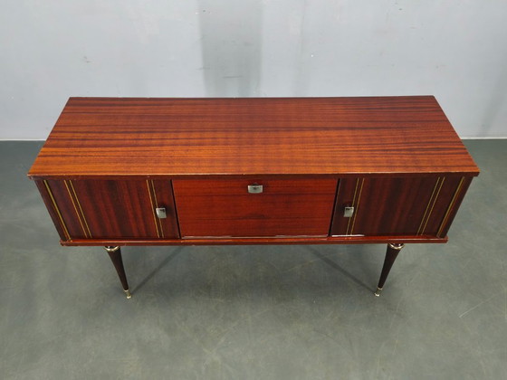 Image 1 of Italian Midcentury Sideboard 1950s High Gloss Cabinet Vintage