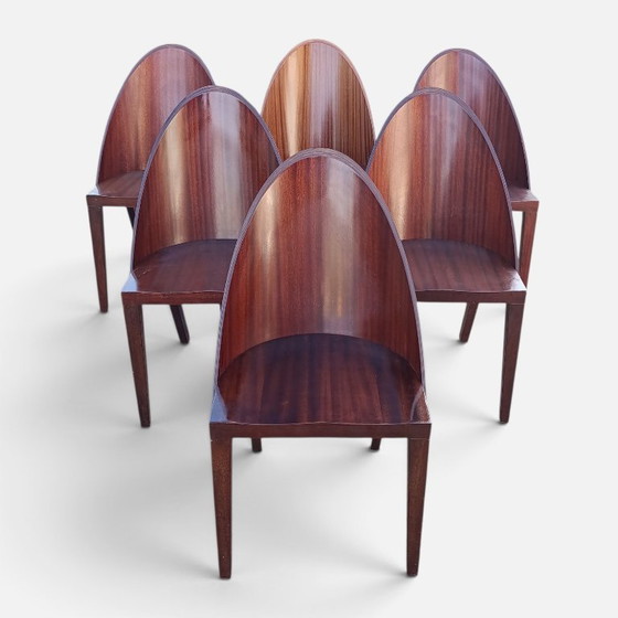 6x Philippe Starck Royal 44 Chair Chair Aleph Driade 1985 – Dining chairs, Wood (photo 2 of 19)