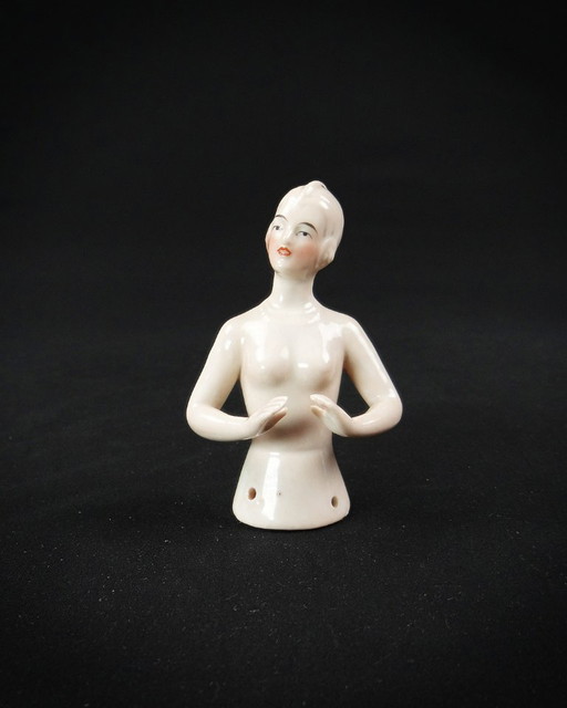 Half-Doll half-figurine of orientalist dancer in porcelain 20th century Germany