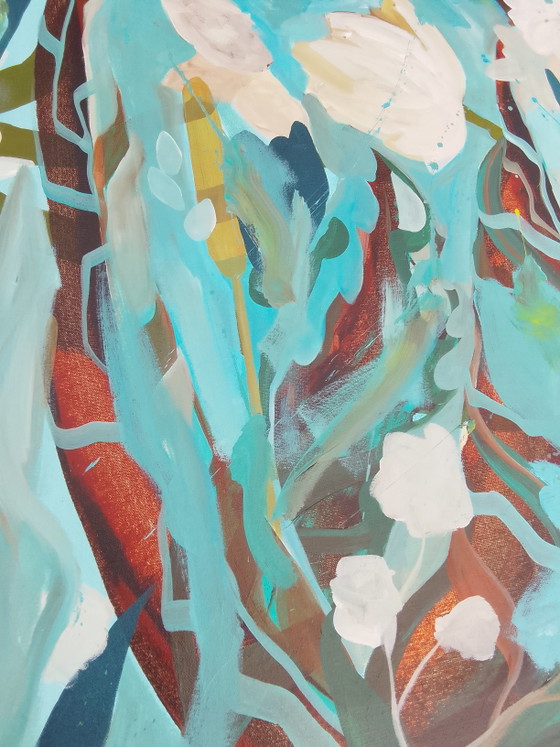 Acrylverfschilderij #Flora 100x100cm – joart, Schilderijen & Tekeningen, Canvas (photo 8 of 15)