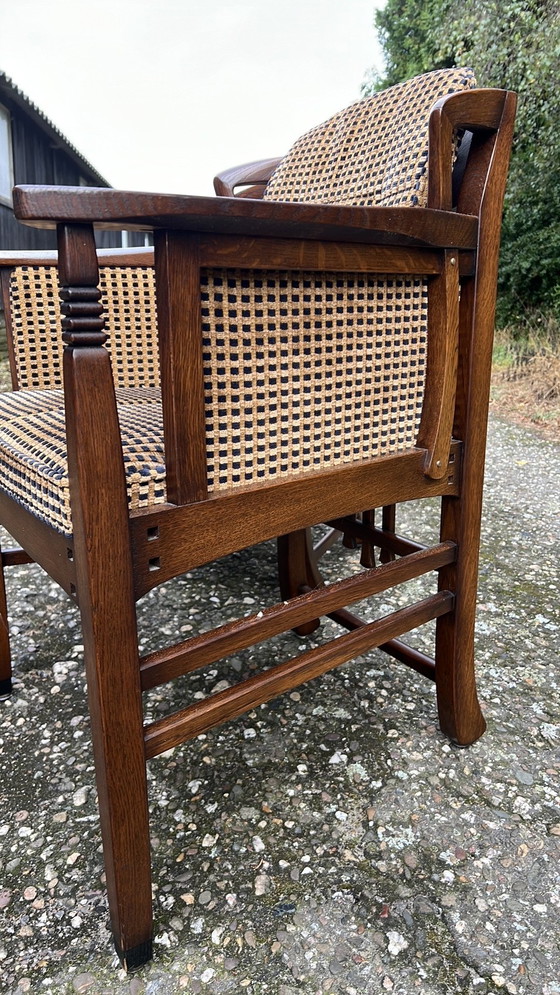 Image 1 of 4 Schuitema Jugendstil Eetkamer Armstoelen