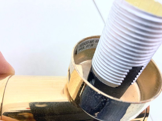 Image 1 of Dos apliques de pared de Keuco, fabricados en metal chapado en oro y cristal.