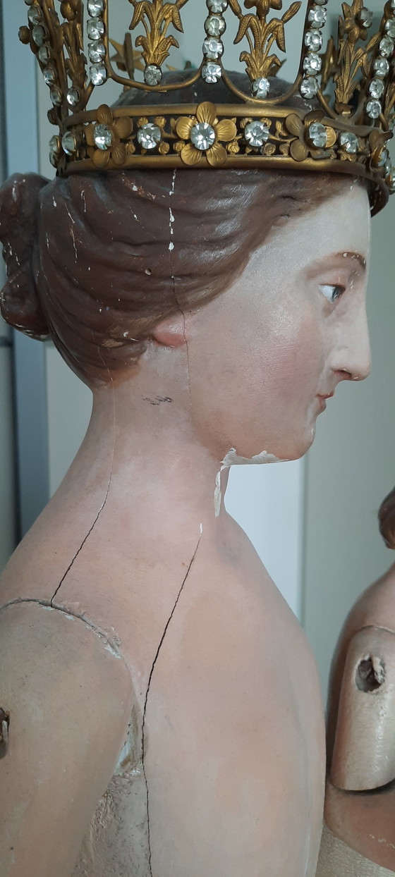 Image 1 of Belle Vierge à l'Enfant du XIXe siècle