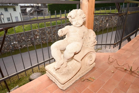Late 19th Century Italian Carved Stone Putto – Sculpture, Vintage (photo 36 of 39)