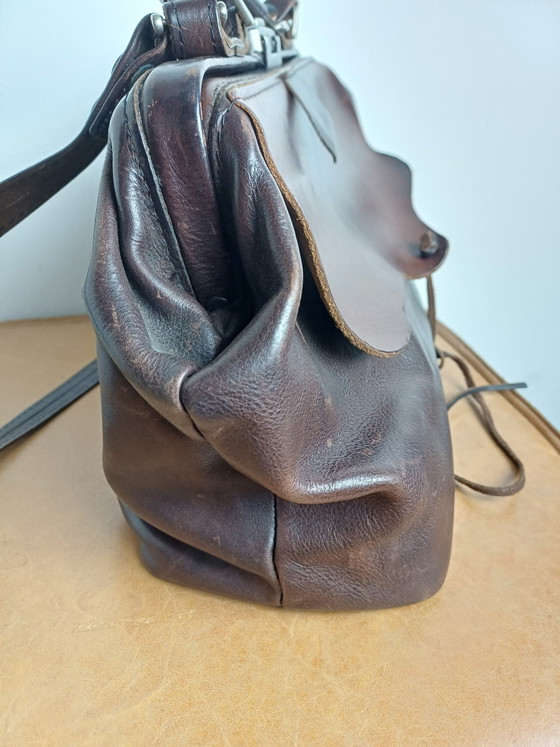 Sac à fermoir marron de Fred De La Bretoniere – Sacs a bandouliere, Calfskin (photo 4 of 8)