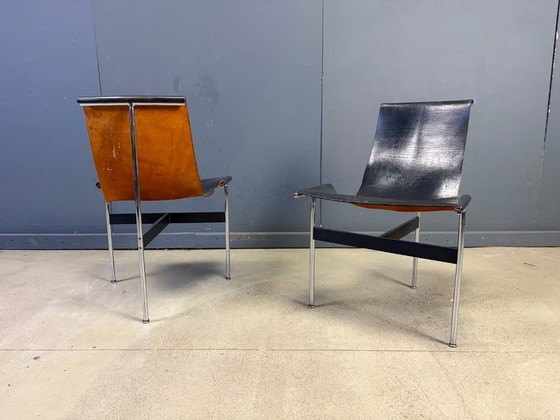 Coppia di sedie T Side di Katavolos, Littell & Kelley per Laverne International. – Sedie da camera, Leather (photo 5 of 8)