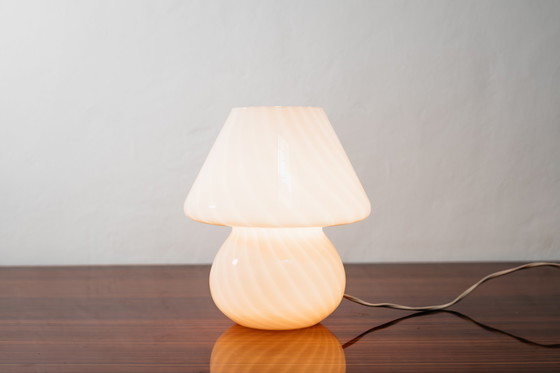 Image 1 of Pair of Murano Mushroom Rose Table Lamps, 1970s Design, Pink Shade