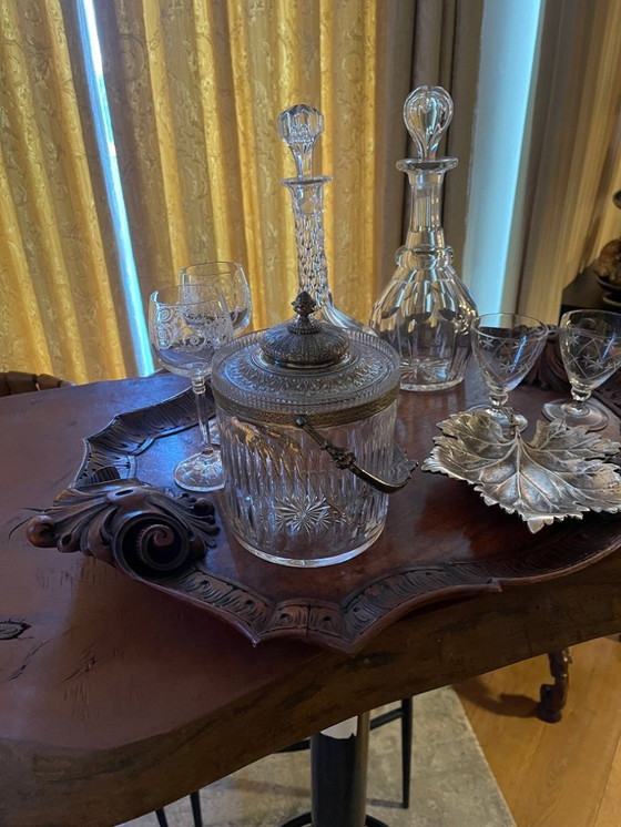 Image 1 of Mesa neorrenacentista con bandeja, italiana, siglo XIX, nogal macizo