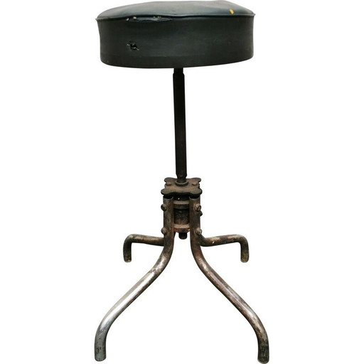 Tabouret industriel vintage Flambo métal