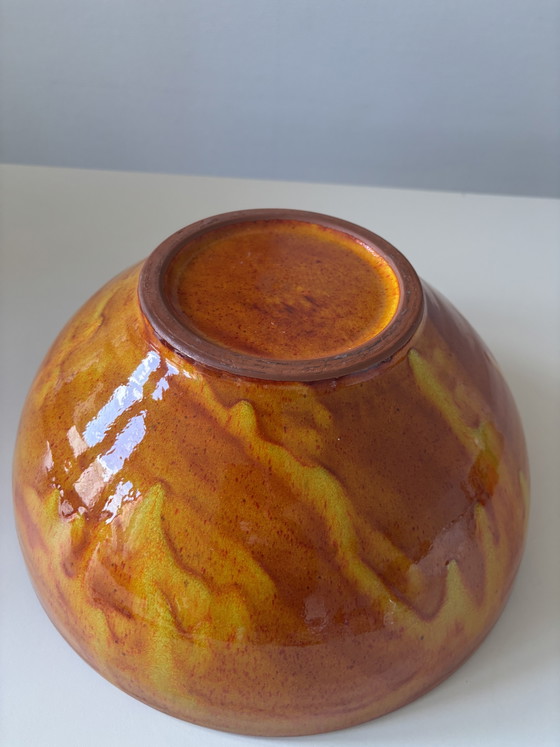 Image 1 of Grote handgeschilderde mid century kom