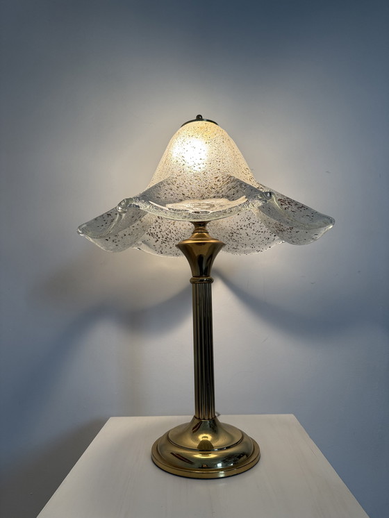 Image 1 of Lampe de table en verre Mid Century, années 1970