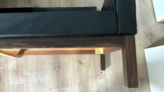 Image 1 of Scandinavische 3-zits leren bank, Zweden, 1950