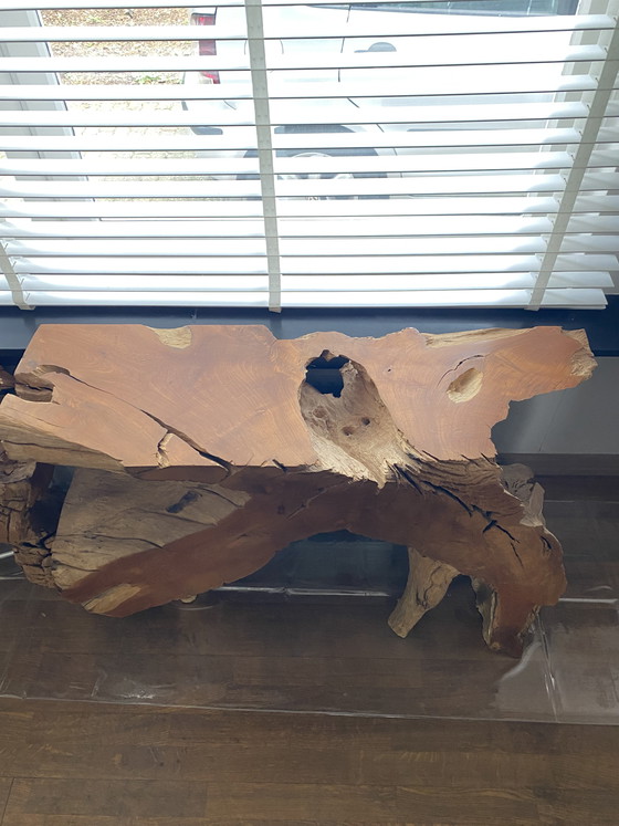 Image 1 of Solid wood side table 2 pieces