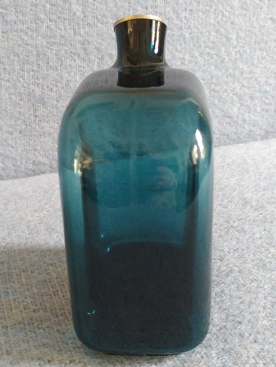 Image 1 of Alstrom Zweden fles, petrolblauw midden jaren 50 gemerkt