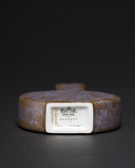 Image 1 of Vase et boîte à couvercle vintage Helmut Drexler Rosenthal en porcelaine allemande Goldfeuer