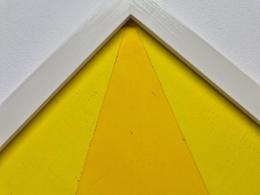 Frédéric Belser, Swiss, born in Geneva in 1929, oil on canvas, geometric abstraction, 50 x 50 cm