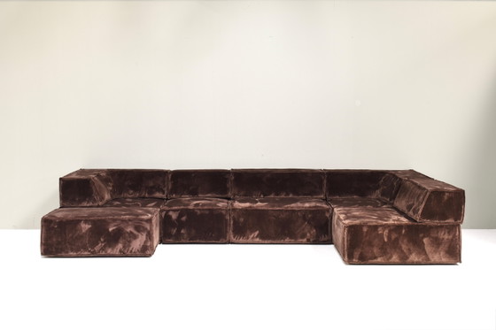 Divano componibile COR Trio marrone cioccolato Germania Svizzera 1972 NUOVA TAPPEZZERIA, Divani modulari (foto 6 di 20)