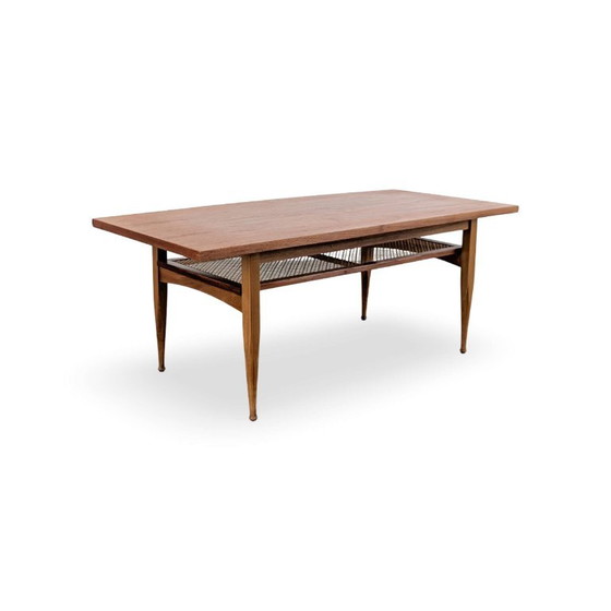 Trioh Teak Vintage 60s Denmark Rattan Coffee Table Original, Wood, Brown (photo 5 of 8)