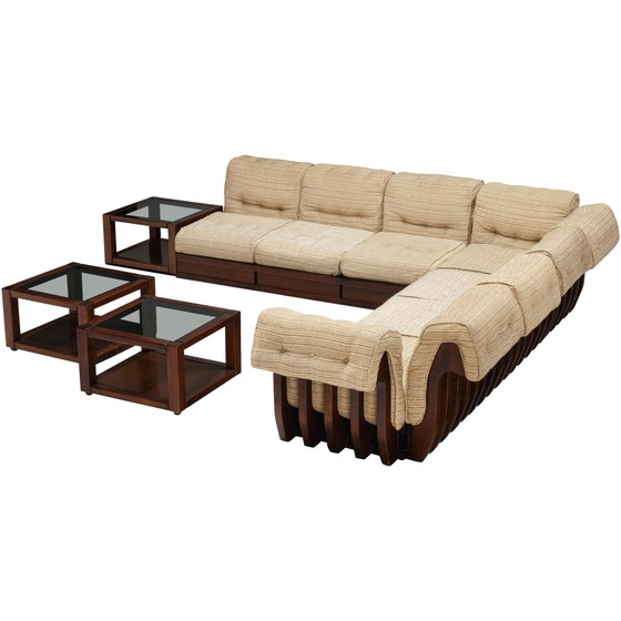 Luciano Frigerio Italiaanse Moderne Suède Fauteuils voor Frigerio Di Desio 1970 – Modulaire banken, Suede (photo 4 of 26)