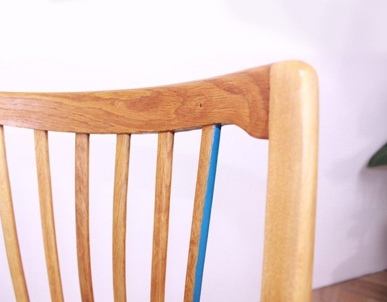 Image 1 of 4x Stühle TON "Blaue Streifen"