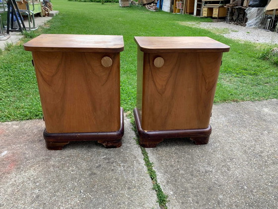Art Deco Hungarian Nightstands, 1930s, Set of 2 – Wood (photo 6 of 6)