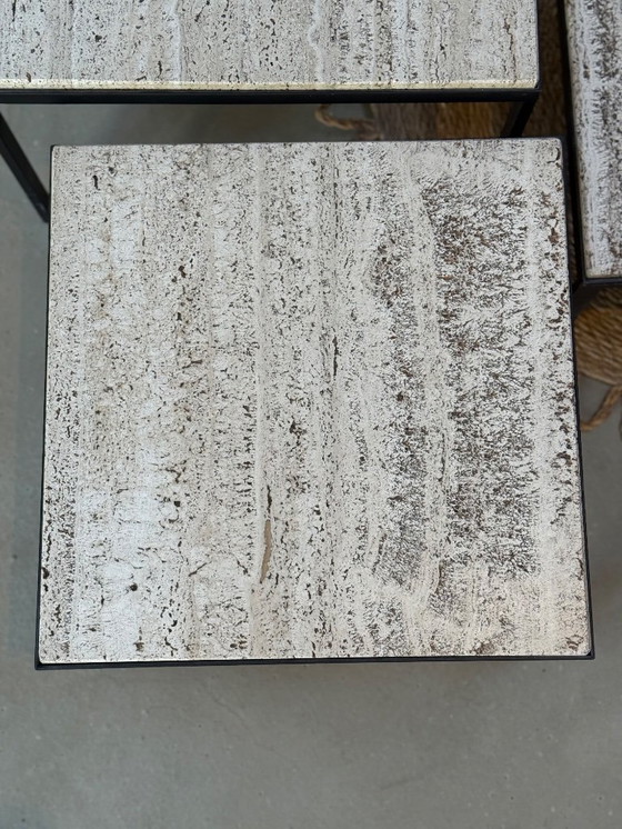 Image 1 of Vintage mimi set with travertine tops