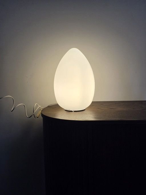 1x Satin Egg Lamp Eierlampe Vintage XL Modell – tafellampen, Glass