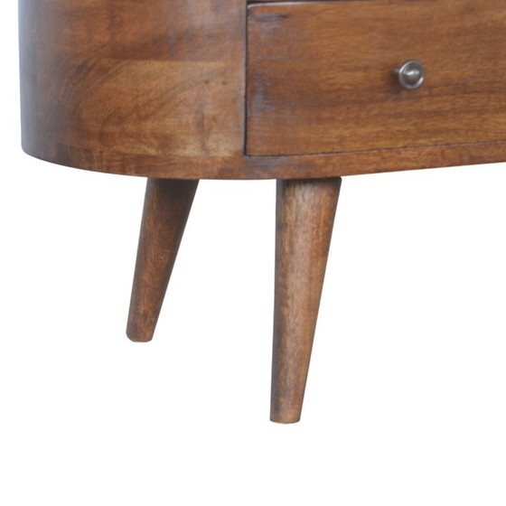 Mobile TV di Lusso in Legno Massello di Mango – Chestnut – Design Rotondo – Artisan, Mobili TV (photo 8 of 9)