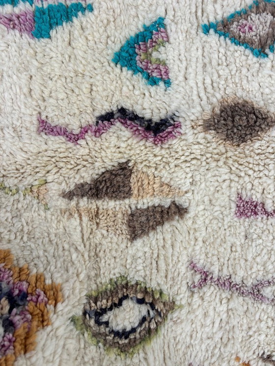 Image 1 of Marokkaans handgemaakt wollen tapijt 160x250 cm – Beni Ourain stijl kleurrijk Berber tapijt