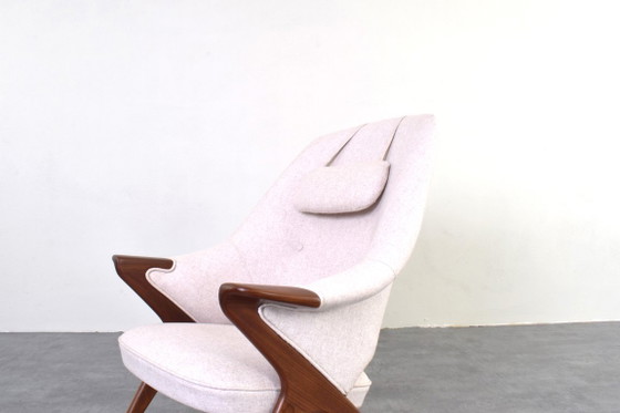 Fauteuil Bravo en teck Mid-Century par Sigurd Ressell pour Hjellegjerde Møbelfabrikk, 1957 – Wood, Wool (photo 8 of 12)
